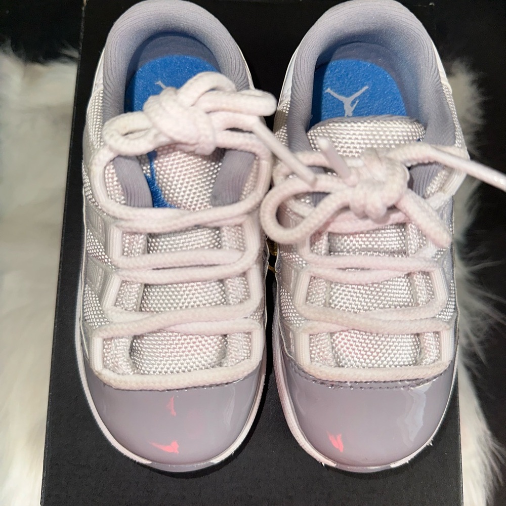 Kids White and Gray Sneakers